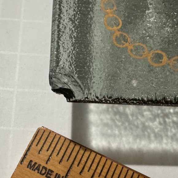 VTG 🚬 HIGGINS pocket watch clock mid century mod glass ashtray catchall - Picture 7 of 7